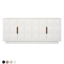 Benedict White Oak Buffet - White Marble