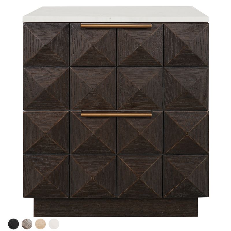 Benedict Smoked Oak Bedside Table Range