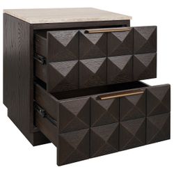 Benedict Smoked Oak Bedside Table Range