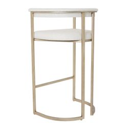 Dino Bar Stool with Upholstered Arms - Natural Linen