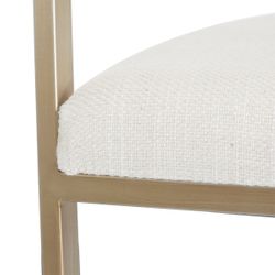 Dino Bar Stool with Upholstered Arms - Natural Linen