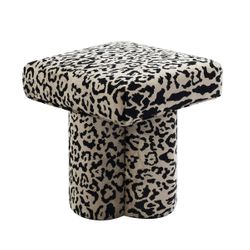 Ace Stool - Leopard Chenille