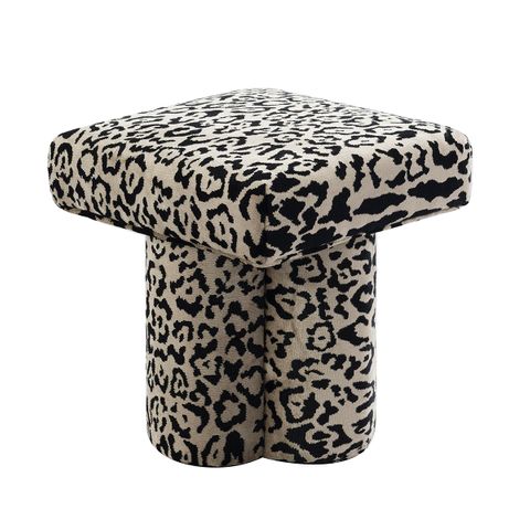 Ace Stool - Leopard Chenille