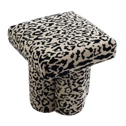 Ace Stool - Leopard Chenille