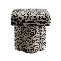 Ace Stool - Leopard Chenille