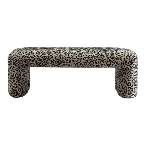 Piper Bench Ottoman - Leopard Chenille