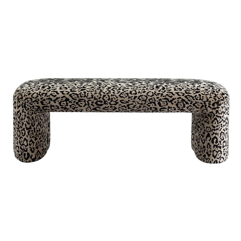 Piper Bench Ottoman - Leopard Chenille