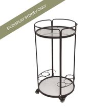 Wentworth Round Bar Cart - Black - OUTLET NSW