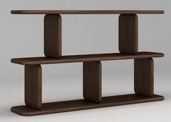 Tudor Oak Shelving Unit - 2 Tier Natural - OUTLET NSW