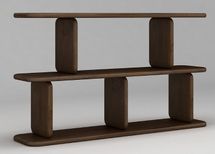 Tudor Oak Shelving Unit - 2 Tier Natural - OUTLET NSW