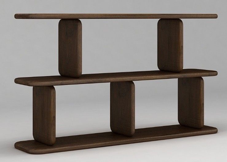 Tudor Oak Shelving Unit - 2 Tier Natural - OUTLET NSW