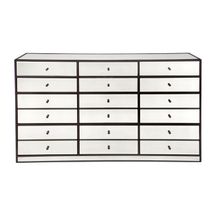 Brentwood 12 Drawer Mirrored Chest - OUTLET NSW