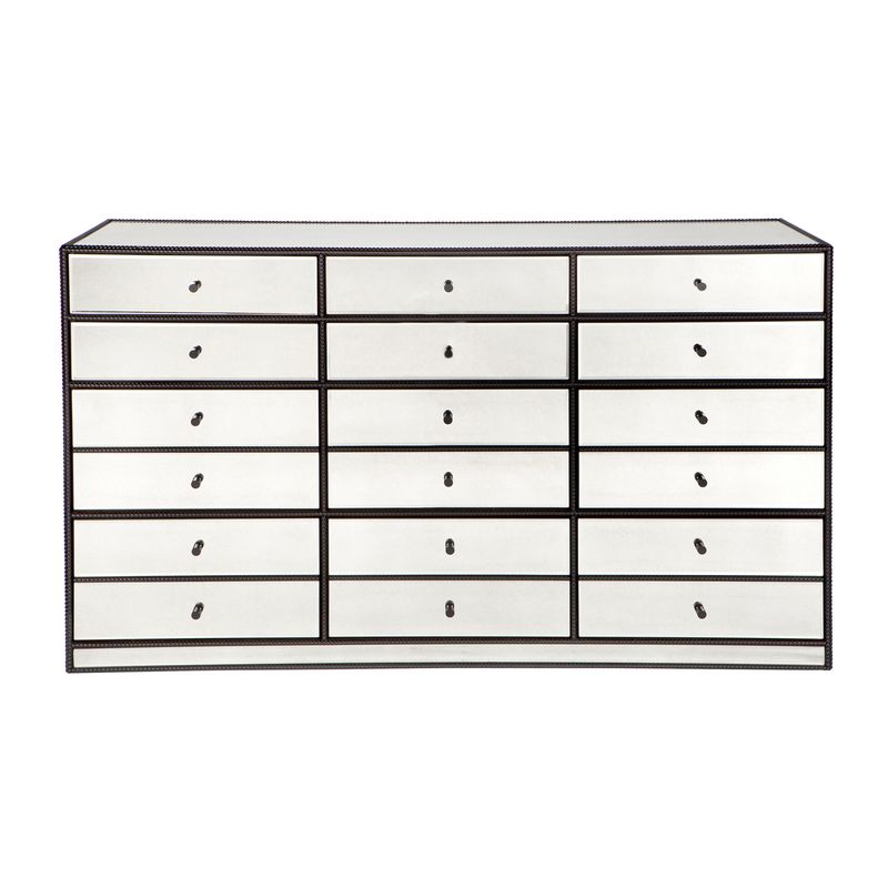 Brentwood 12 Drawer Mirrored Chest - OUTLET NSW