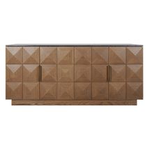 Benedict Walnut Buffet - Black Marble