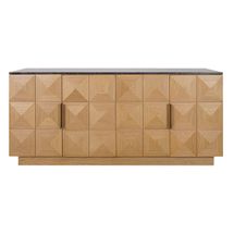 Benedict Natural Oak Buffet - Black Marble