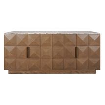 Benedict Walnut Buffet - River Brown Marble