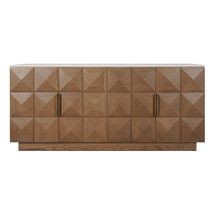 Benedict Walnut Buffet - White Marble