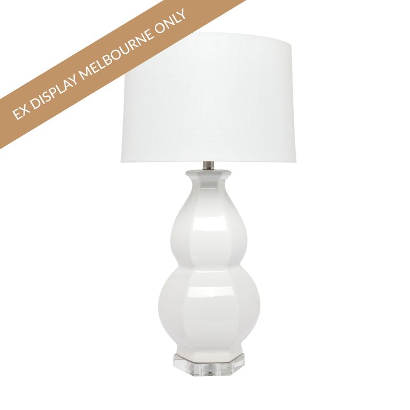 Erica Table Lamp - White - OUTLET NSW