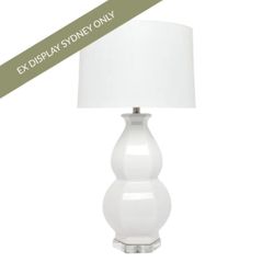 Erica Table Lamp - White - OUTLET NSW
