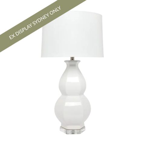 Erica Table Lamp - White - OUTLET NSW