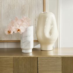 Aries Marble Vase - Large White