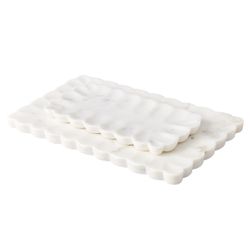 Stellar Rectangle Marble Tray - Large