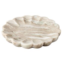 Stellar Marble Round Tray - Beige