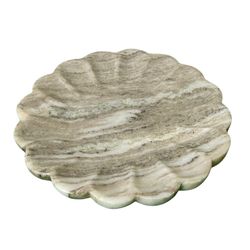 Stellar Marble Round Tray - Beige