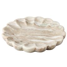 Stellar Marble Round Tray - Beige