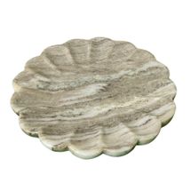 Stellar Marble Round Tray - Beige