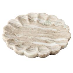 Stellar Marble Round Tray - Beige