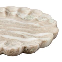 Stellar Marble Round Tray - Beige
