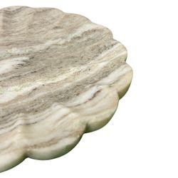 Stellar Marble Round Tray - Beige