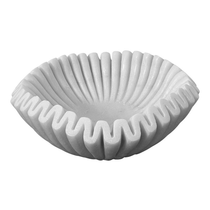 Aster Marble Bowl - White
