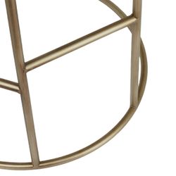 Aiden Gold Steel Kitchen Stool - Dark Chocolate Velvet