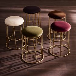 Aiden Gold Steel Kitchen Stool Range