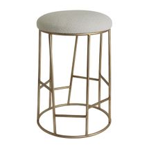 Aiden Gold Steel Kitchen Stool - Speckle Ecru