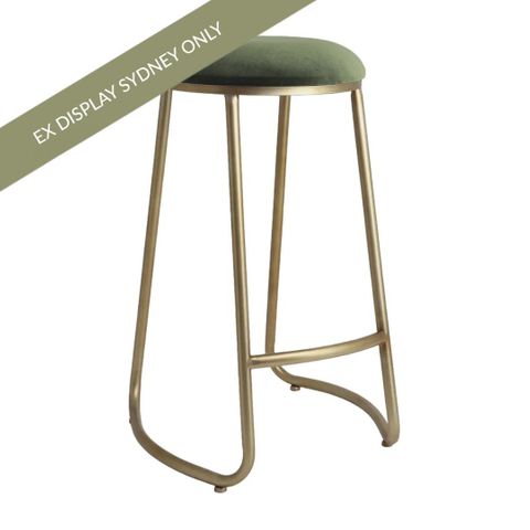Annie Bar Stool - Moss Velvet - OUTLET NSW