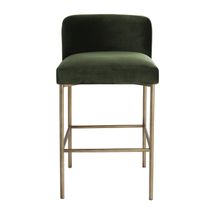 Leon Kitchen Stool - Moss Velvet