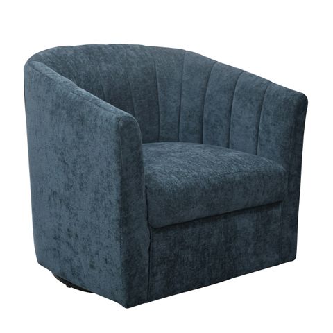 Cadman Swivel Arm Chair - Teal Chenille