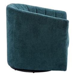 Cadman Swivel Arm Chair - Teal Chenille