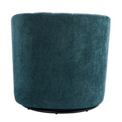 Cadman Swivel Arm Chair - Teal Chenille