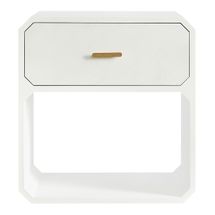 Anderson 1 Drawer Accent Table - White - OUTLET NSW