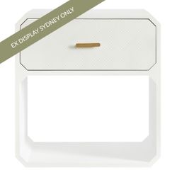 Anderson 1 Drawer Accent Table - White - OUTLET NSW