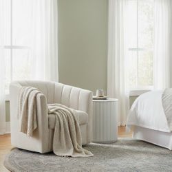 Cadman Swivel Arm Chair - Ivory