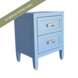 Soloman Bedside Table - Small Duck Egg Blue - OUTLET NSW