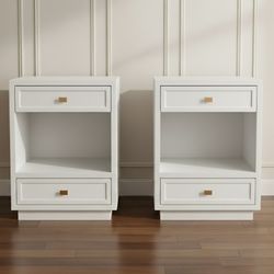 Logan Small White Bedside Table Range