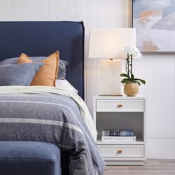 Logan Small White Bedside Table Range