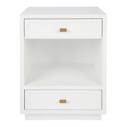 Logan Small White Bedside Table Range