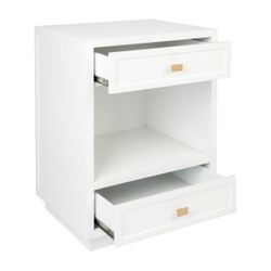 Logan Small White Bedside Table Range